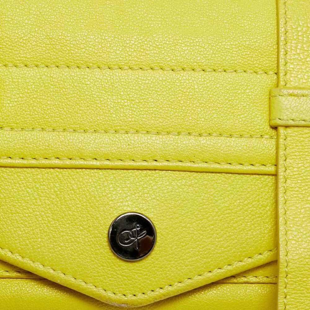 Proenza Schouler Ps1 Lime Yellow Leather Continental Wallet - Picture 5 of 7